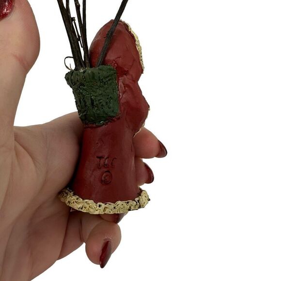 Constance Collection 4” Resin Santa Claus Figurine Christmas Old World Sticks - Picture 4 of 7